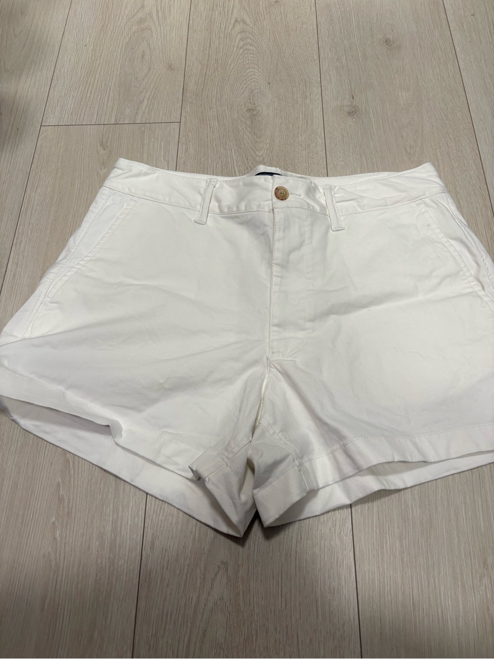 Ralph Lauren White Cotton Blend Bermuda Shorts
